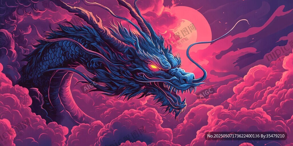 云中祥龙伴红月