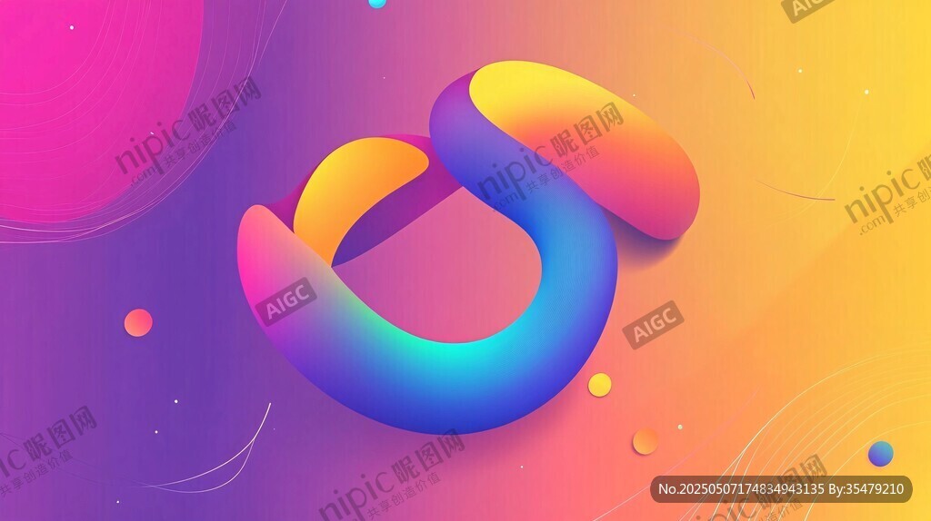 炫彩流体艺术图形元素
