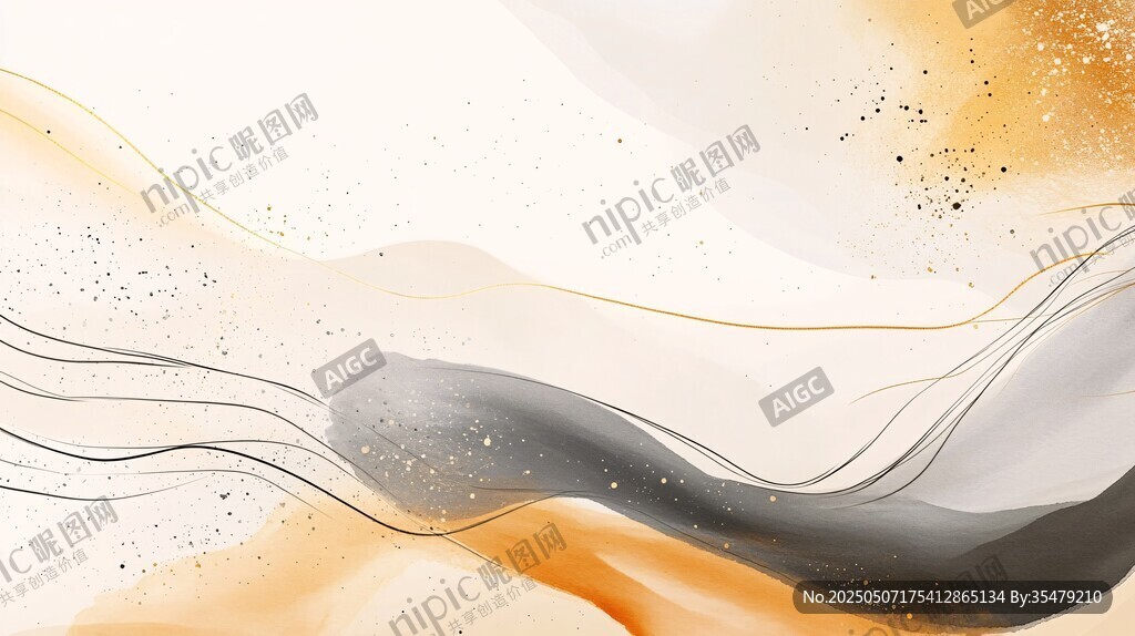 水墨风抽象线条动感背景图
