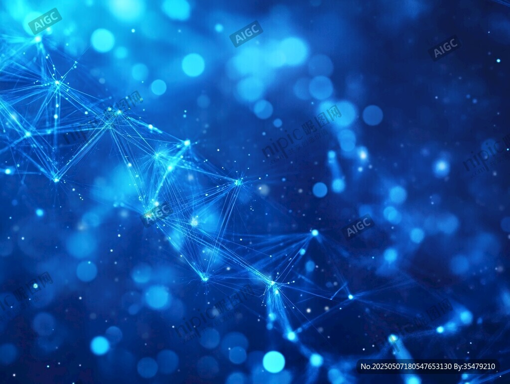 科技感蓝色网络空间背景
