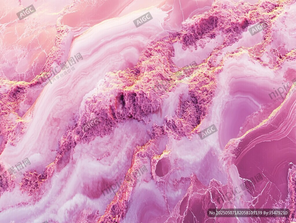 梦幻粉色大理石纹理背景
