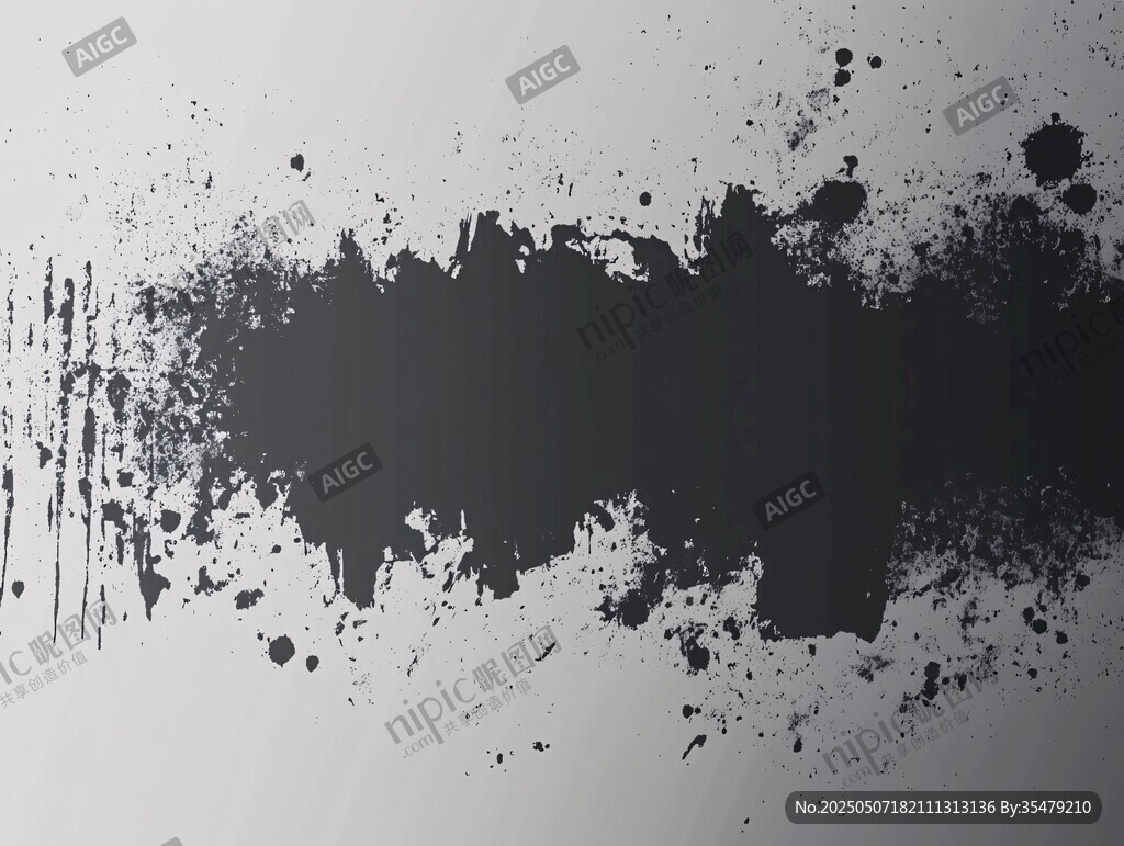 黑色墨渍抽象背景图