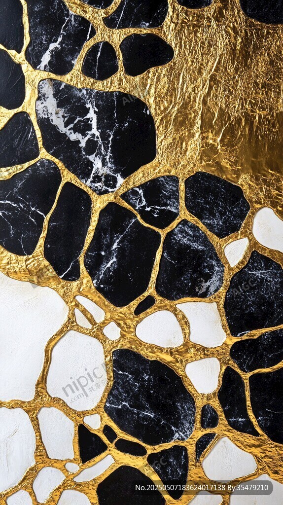 黑金大理石纹理艺术图案