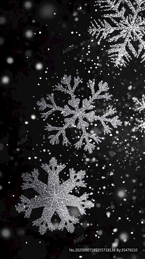 雪花纷飞 唯美冬日景象