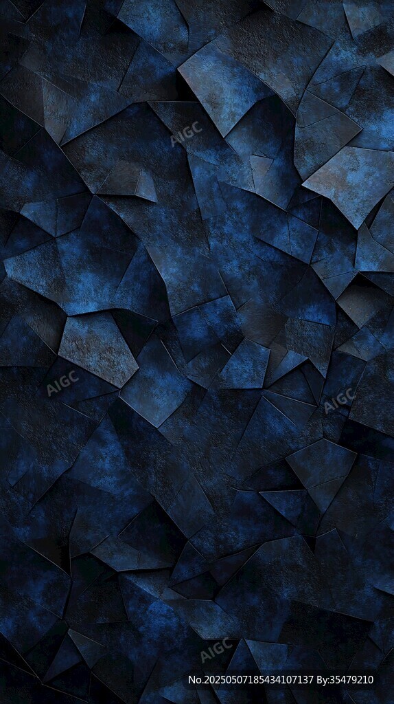 深蓝色立体几何纹理背景