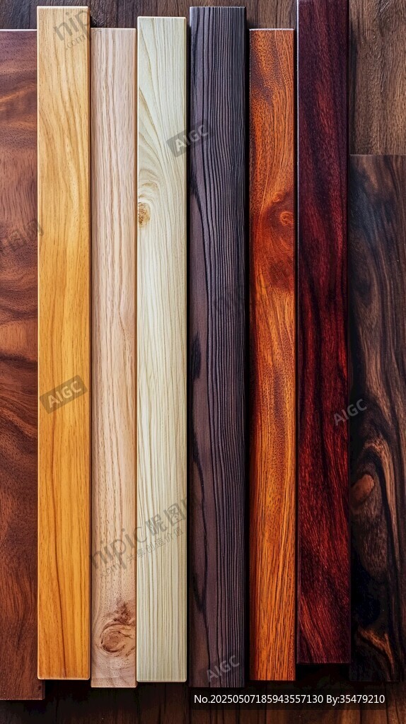 多样实木板材展示
