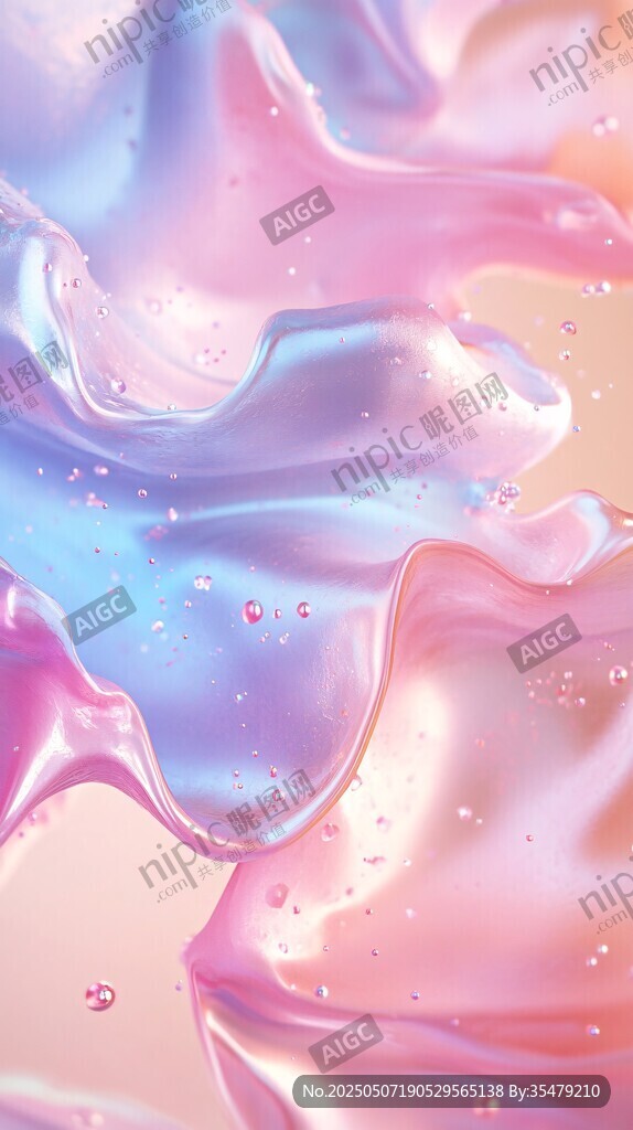 梦幻流体渐变色彩艺术图