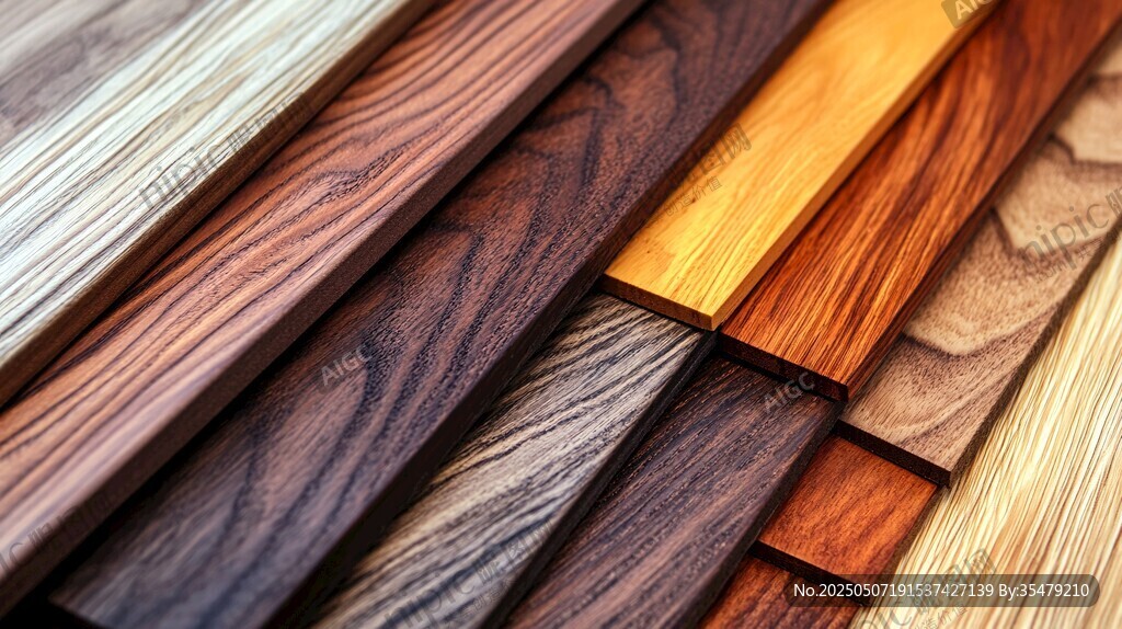 多样实木板材展示