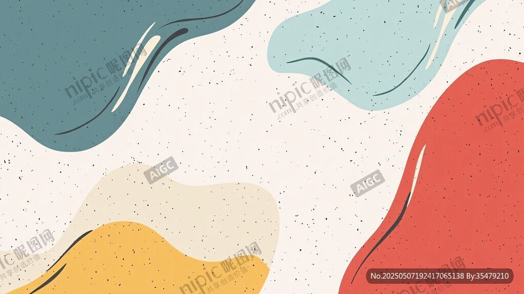多彩流体形状抽象背景图