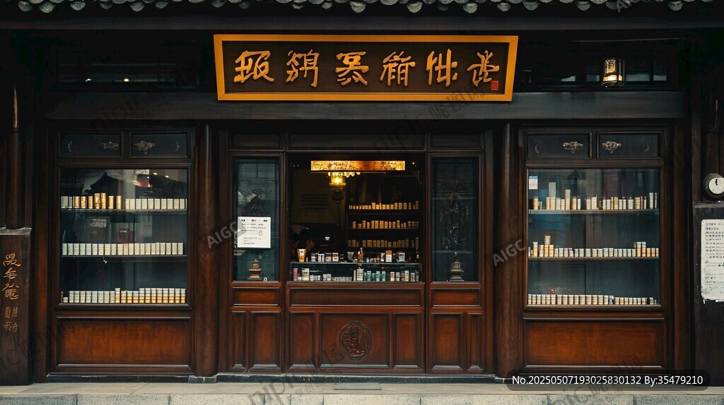 传统中药铺的古朴风貌
