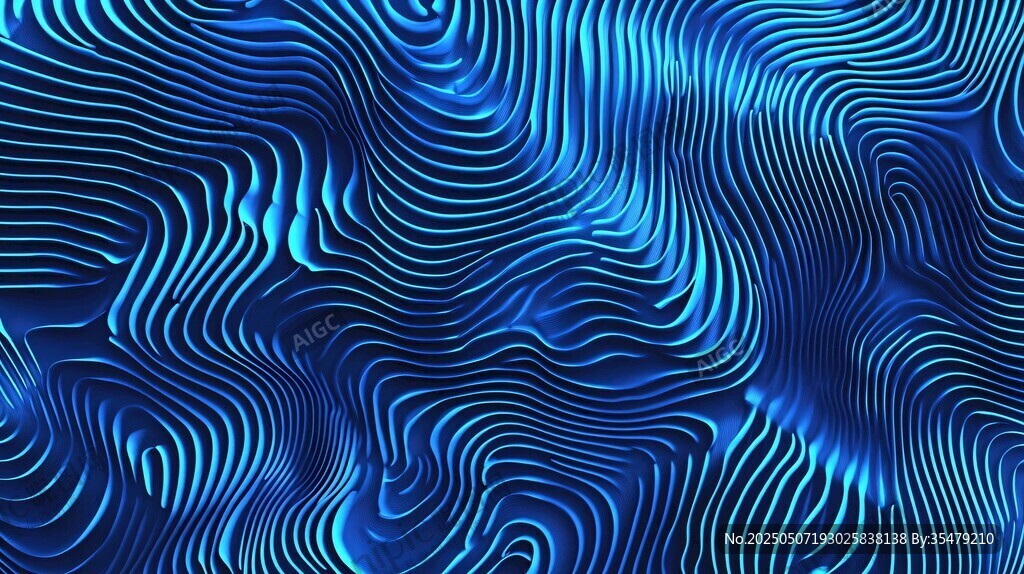 蓝色动感线条抽象背景图