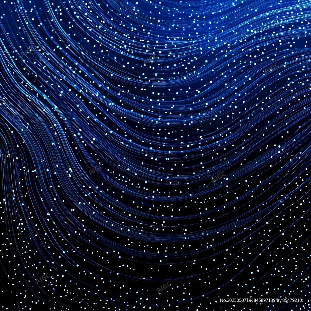 蓝色星空线条梦幻背景图