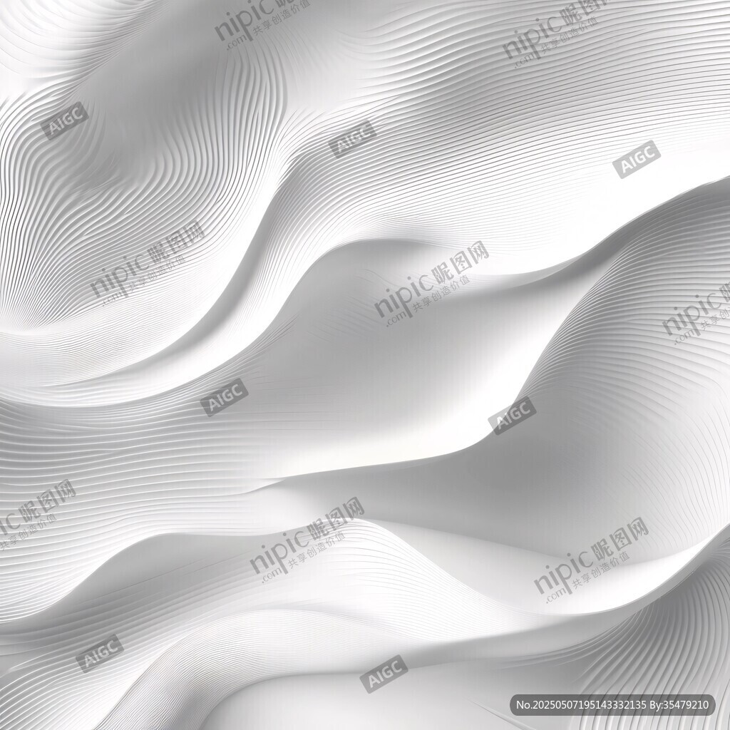 灰白波浪纹理抽象背景图