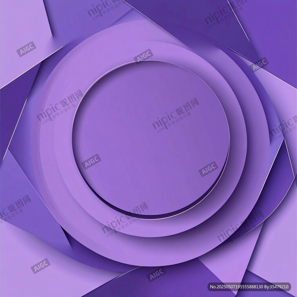 紫色立体几何抽象背景图