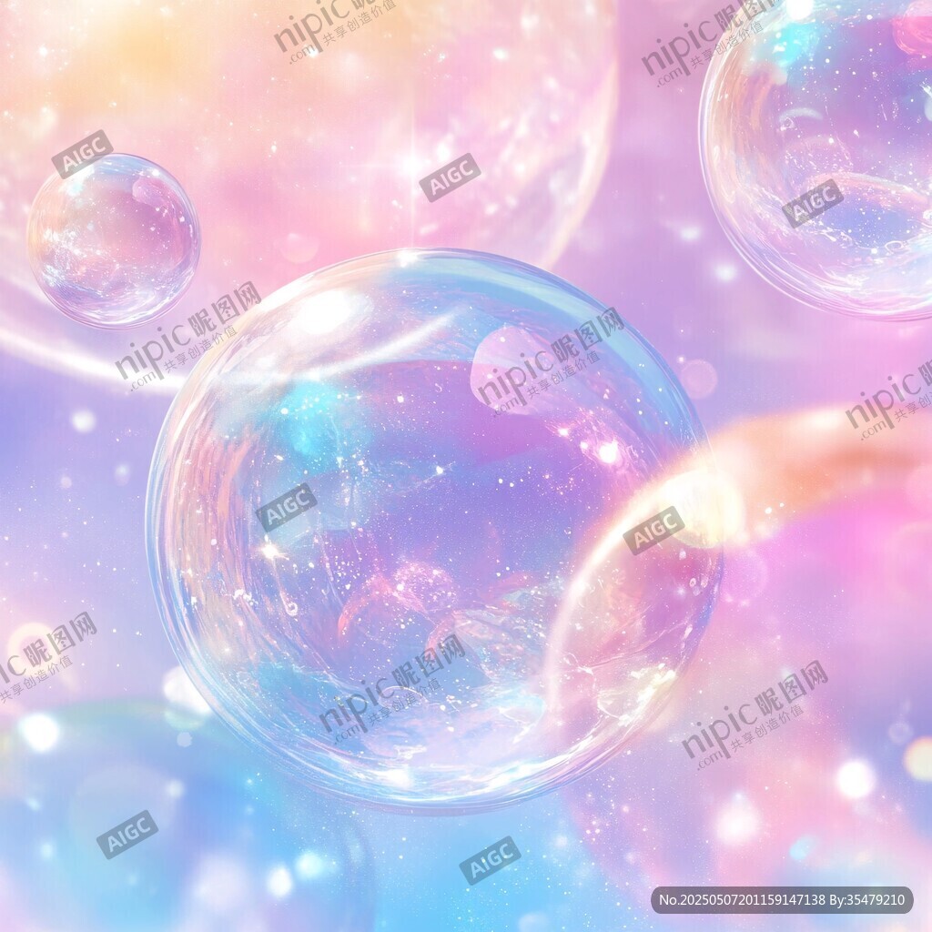 梦幻彩色泡泡背景图