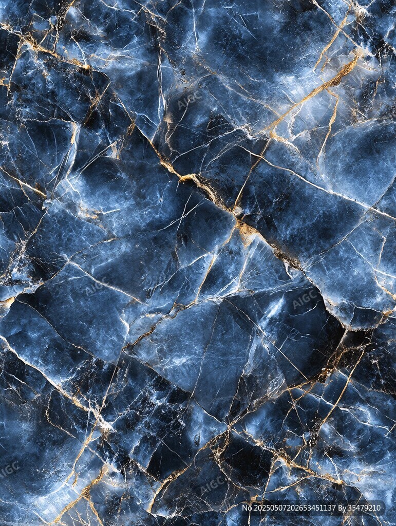 蓝金大理石纹理图案