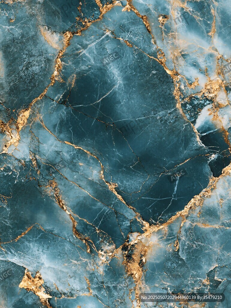 蓝金大理石纹理背景图