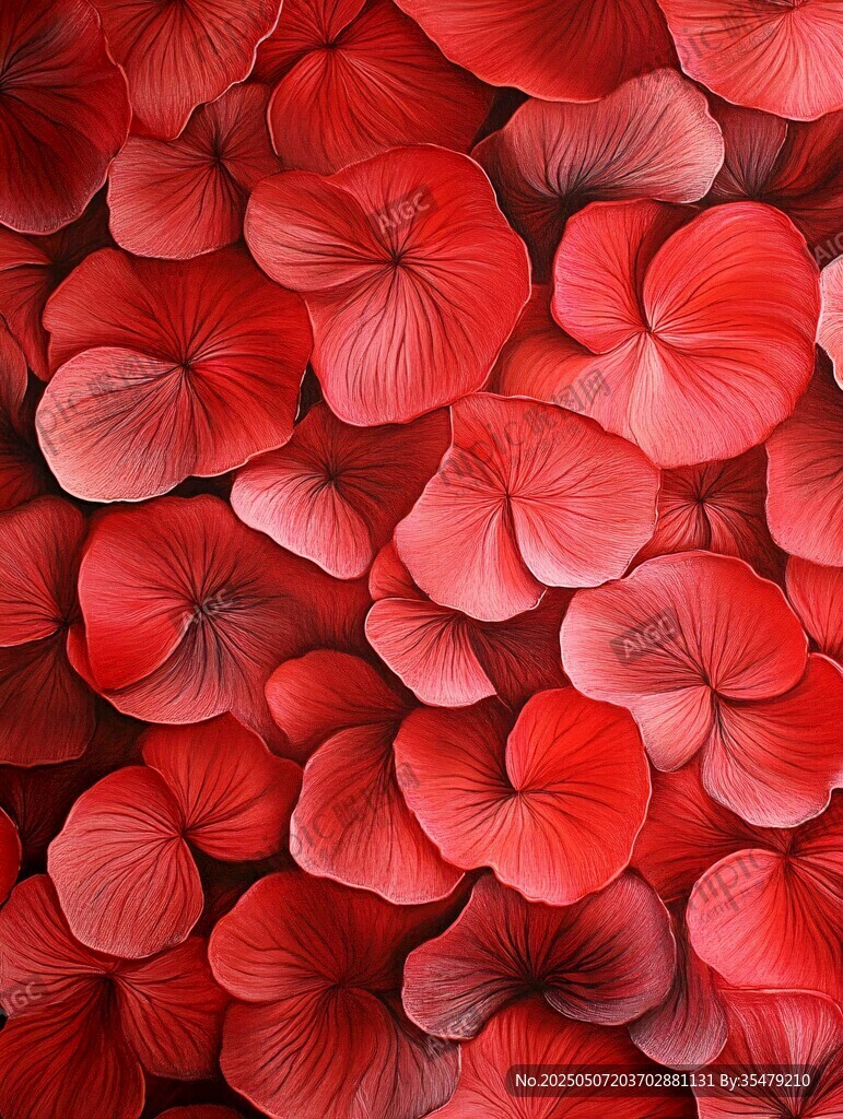 红色花瓣背景纹理图案