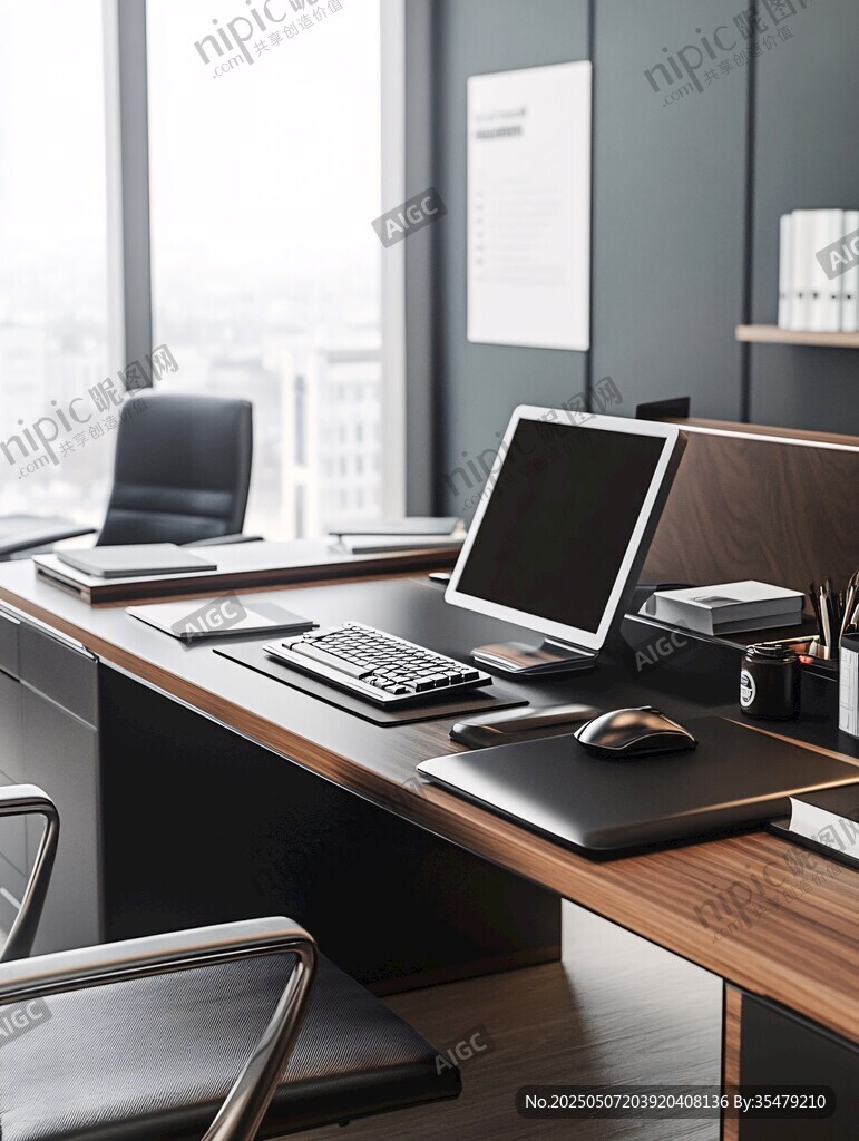 现代简约风格的办公桌面