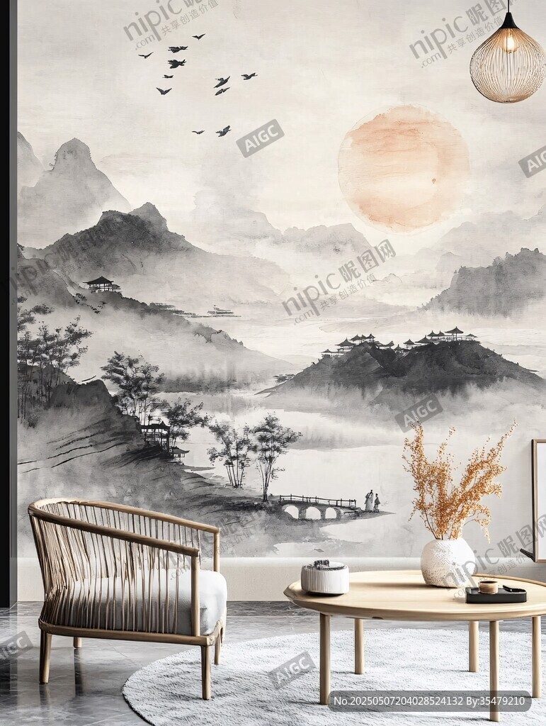中式山水风客厅优雅景致