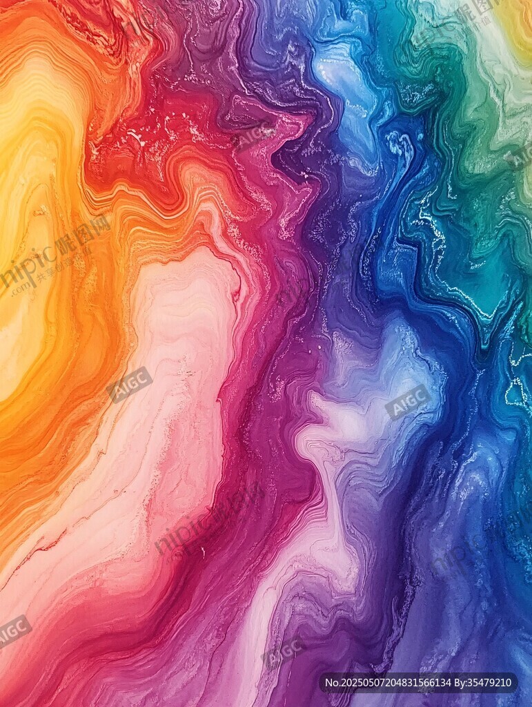 绚丽多彩的流体艺术纹理