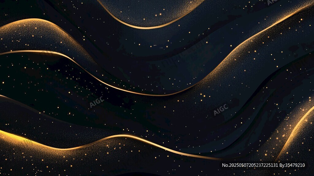 黑金流动线条背景图