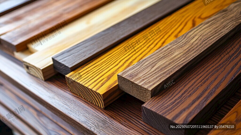 多样实木板材展示