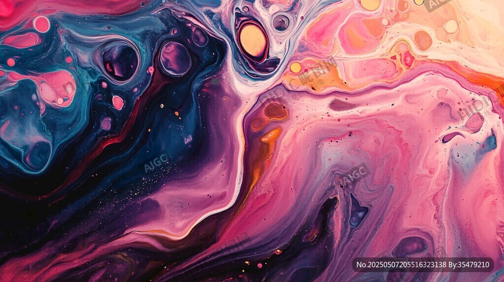 梦幻流体艺术色彩画面
