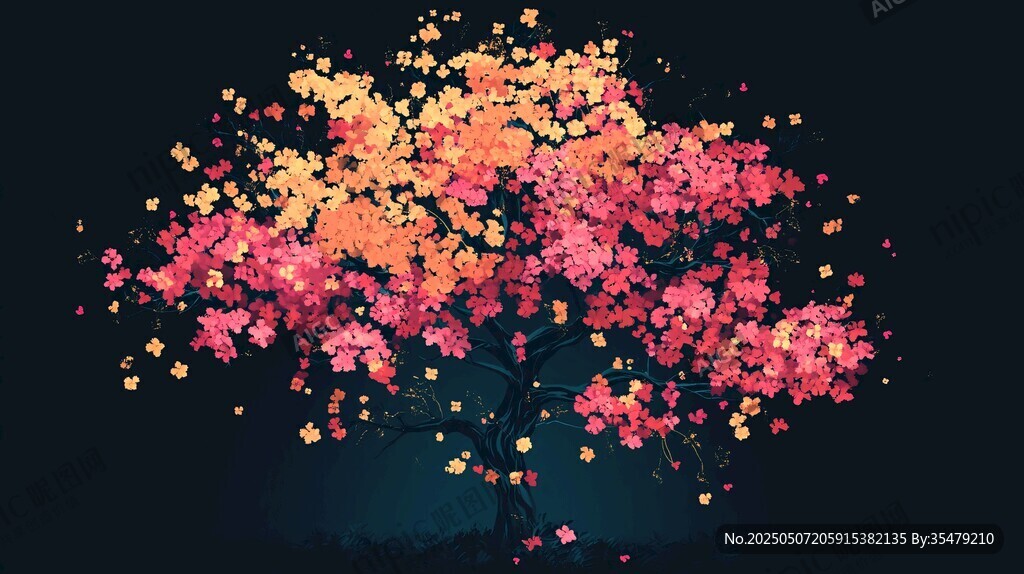 梦幻繁花树