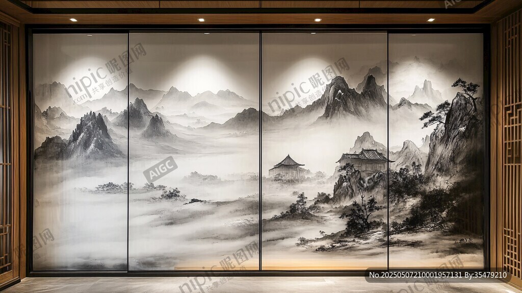 中式山水屏风 尽显东方雅韵