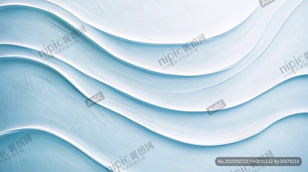 浅蓝色波浪纹理背景图