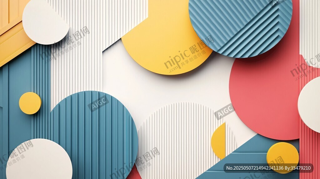 几何多彩立体抽象背景图