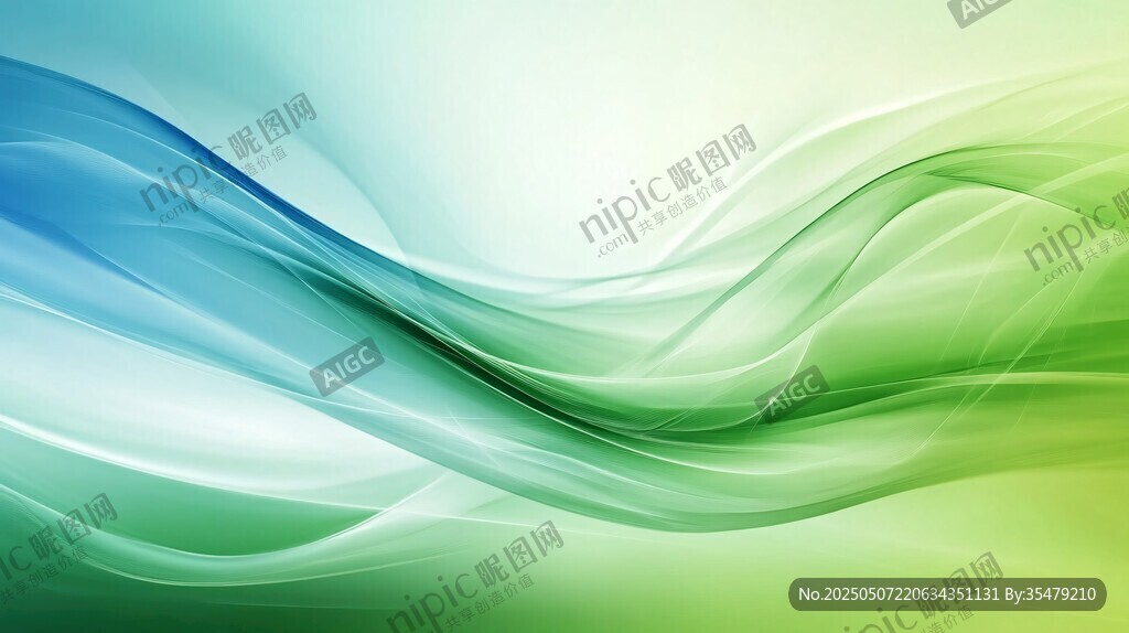 清新渐变波浪背景图