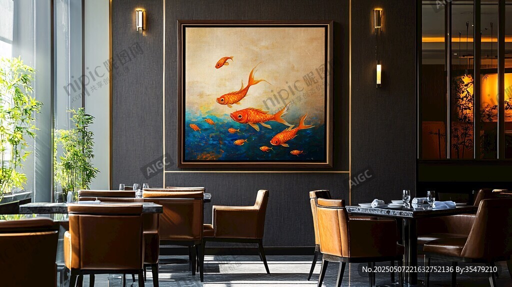 餐厅内的艺术装饰画
