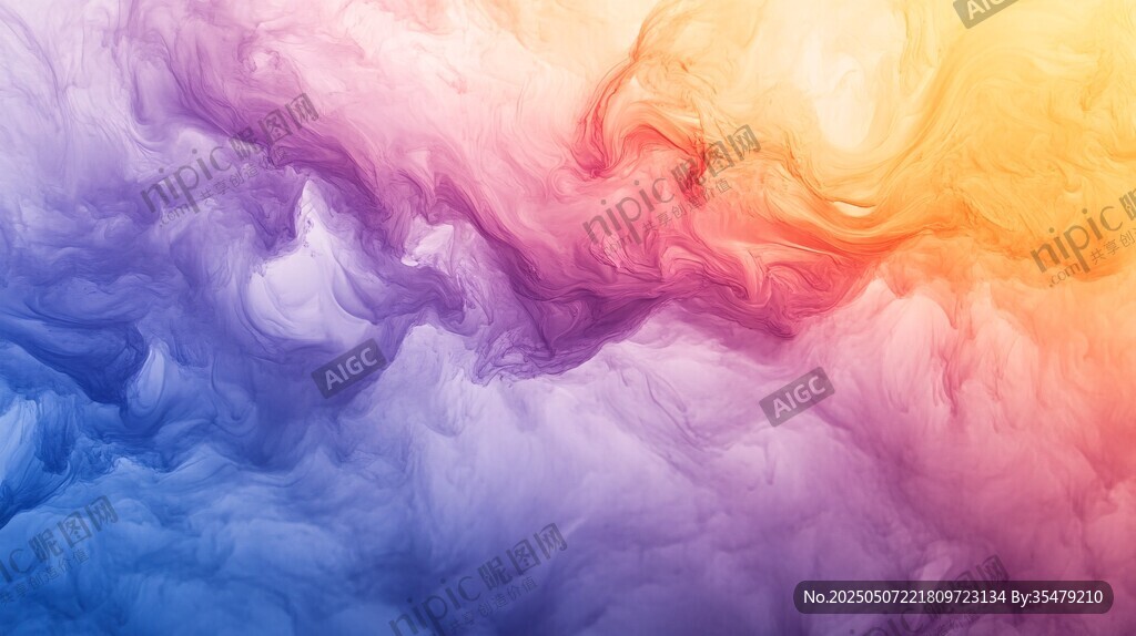 梦幻彩色烟雾纹理背景