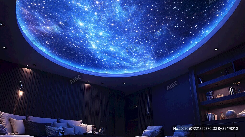 梦幻星空天花板室内场景