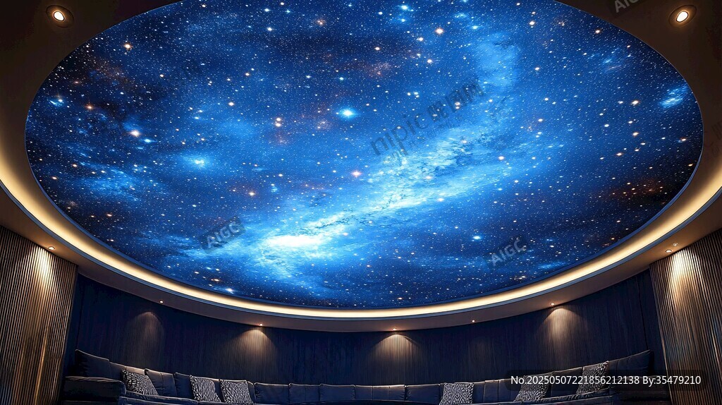 梦幻星空圆形天花板装饰