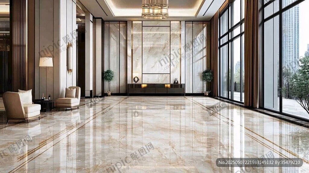 豪华大气的现代大厅空间