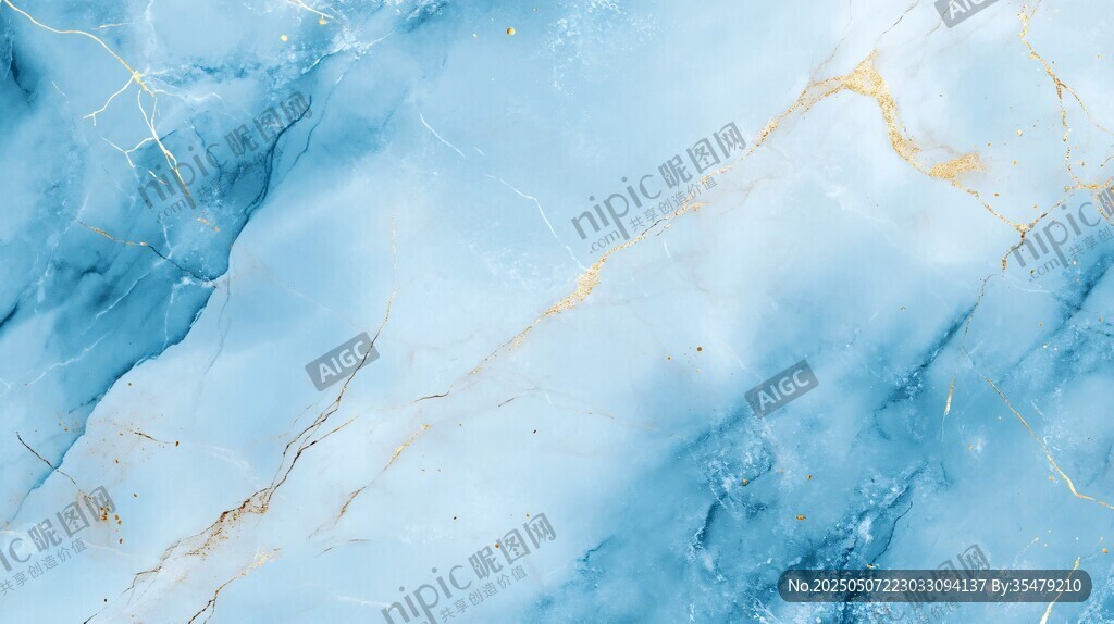 梦幻蓝金大理石纹理