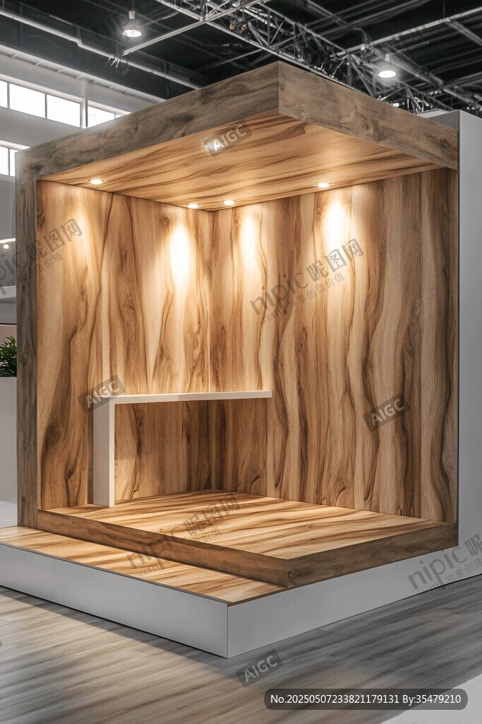 木质展示空间 简约设计感