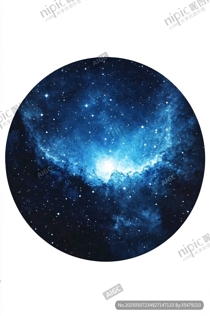 梦幻星空圆形背景图案