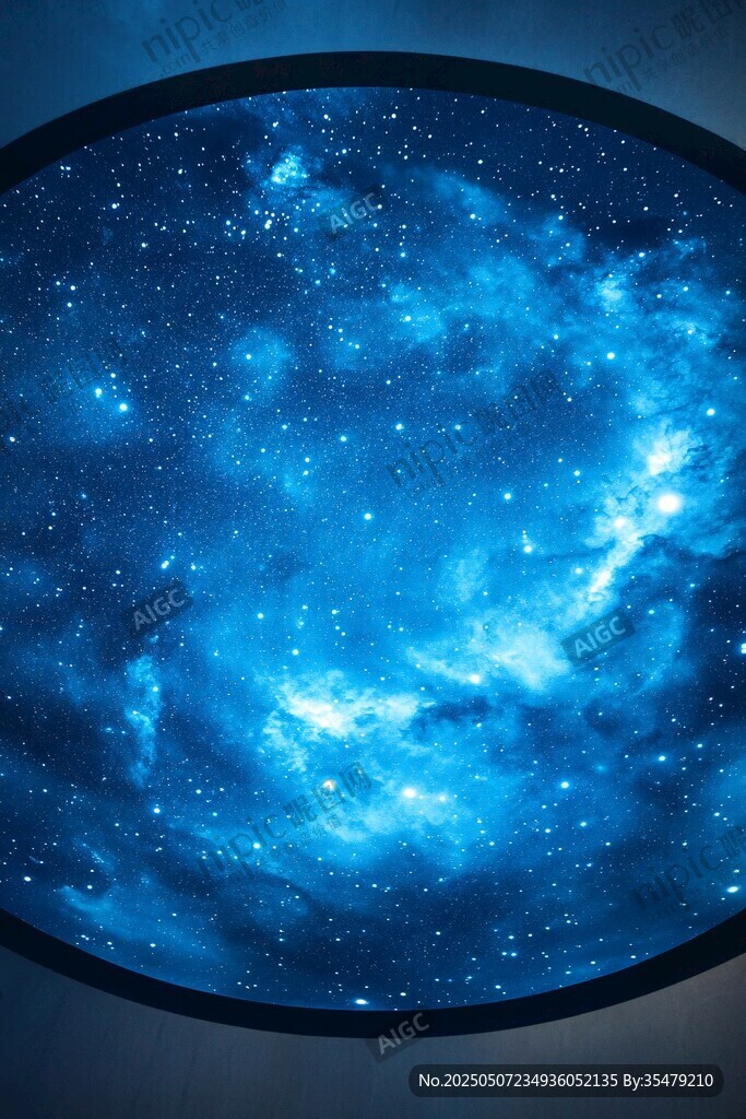梦幻蓝色星空宇宙图景