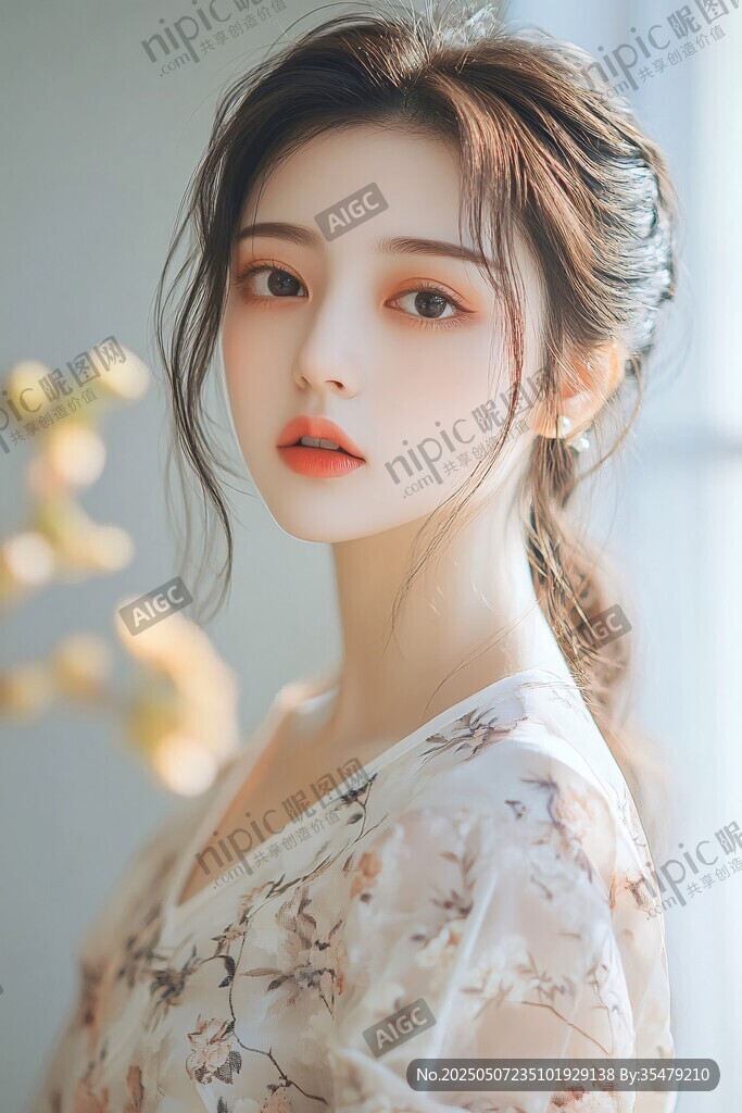 温婉国风女子的优雅瞬间