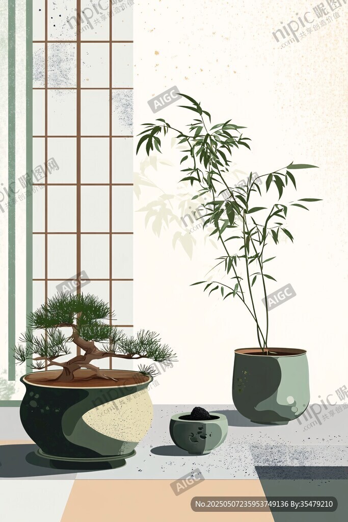 中式盆栽景致