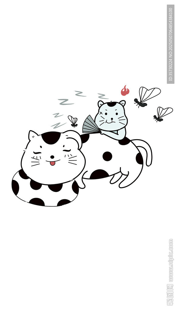 可爱猫咪卡通图案设计