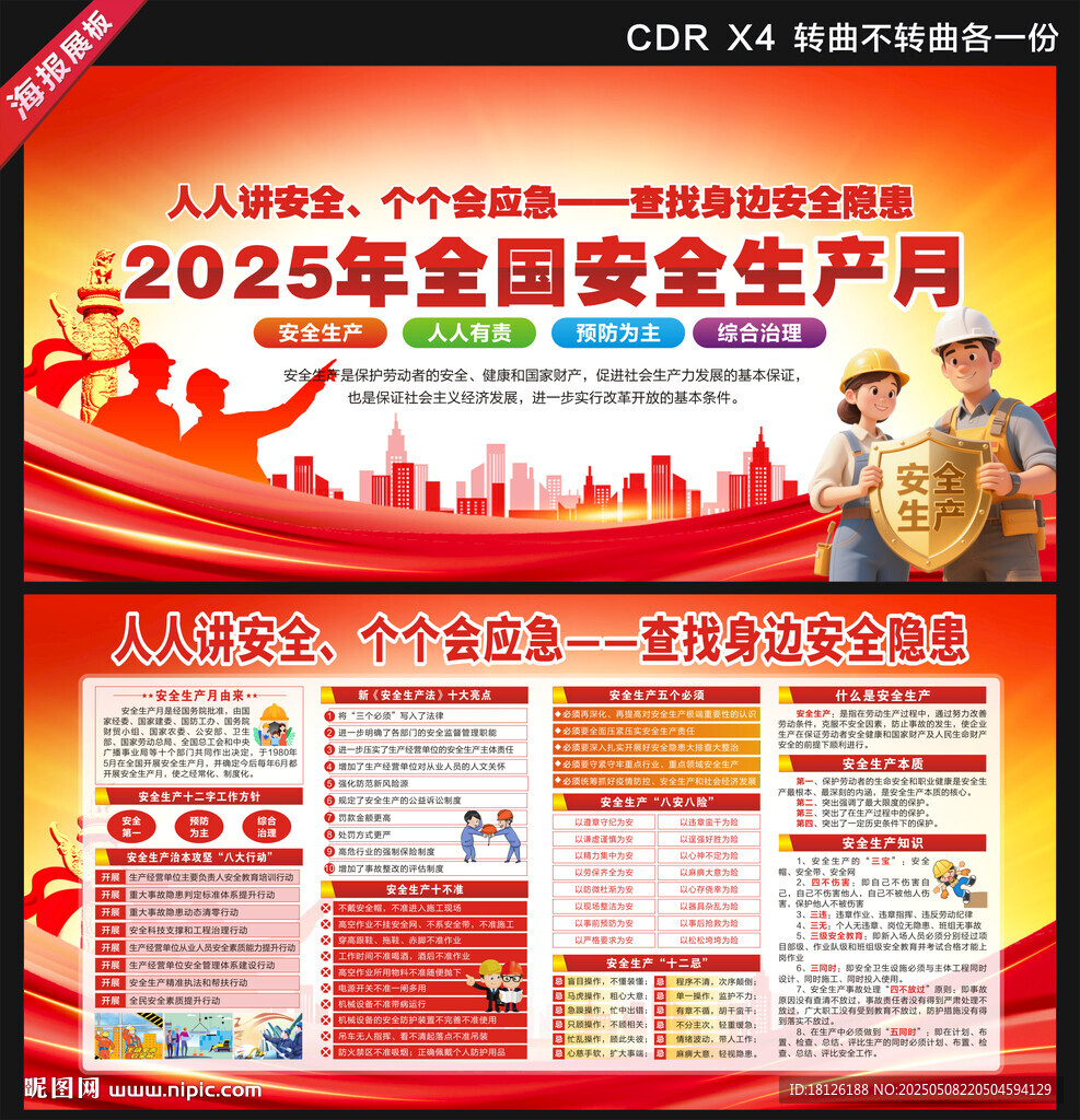 2025安全生产月展板