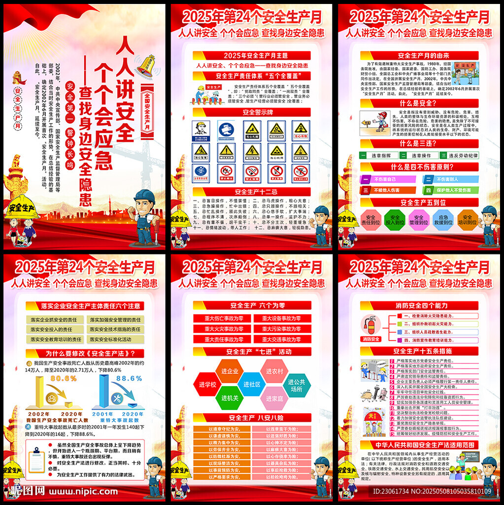 2025年安全生产月主题挂图