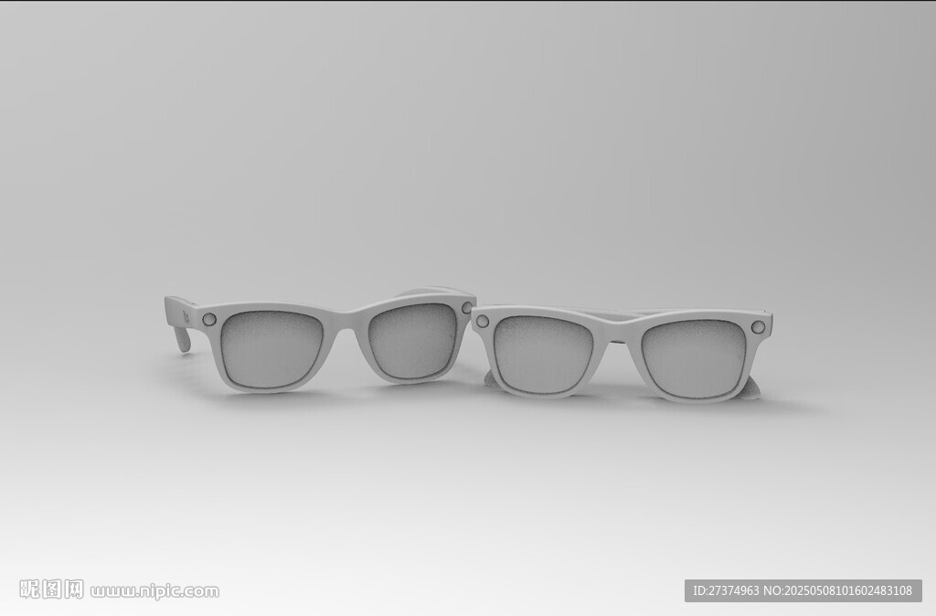 针孔眼镜3D模型
