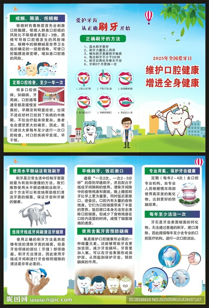 全国爱牙日三折页
