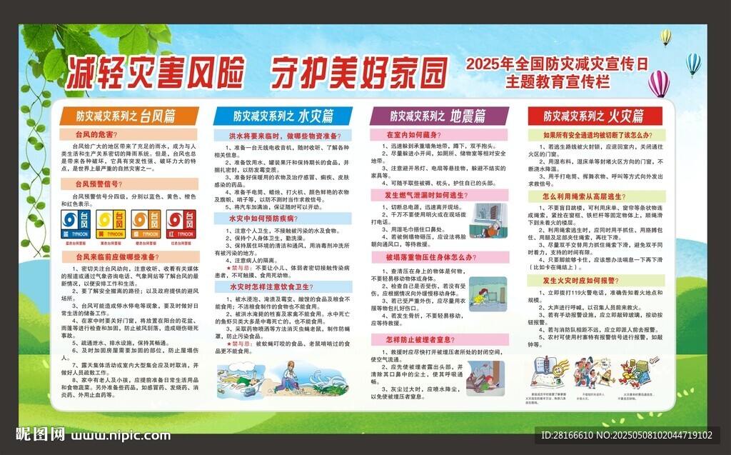 防灾减灾宣传栏